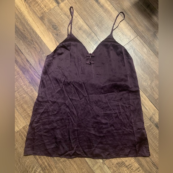 Reformation purple silk rosette slip dress / top L $158 
Classic fall designer - Picture 2 of 7